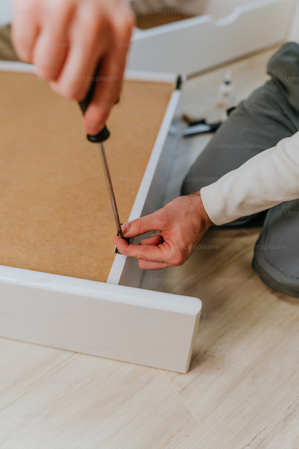 Furniture assembly for dressers, beds, tables, and storage pieces
